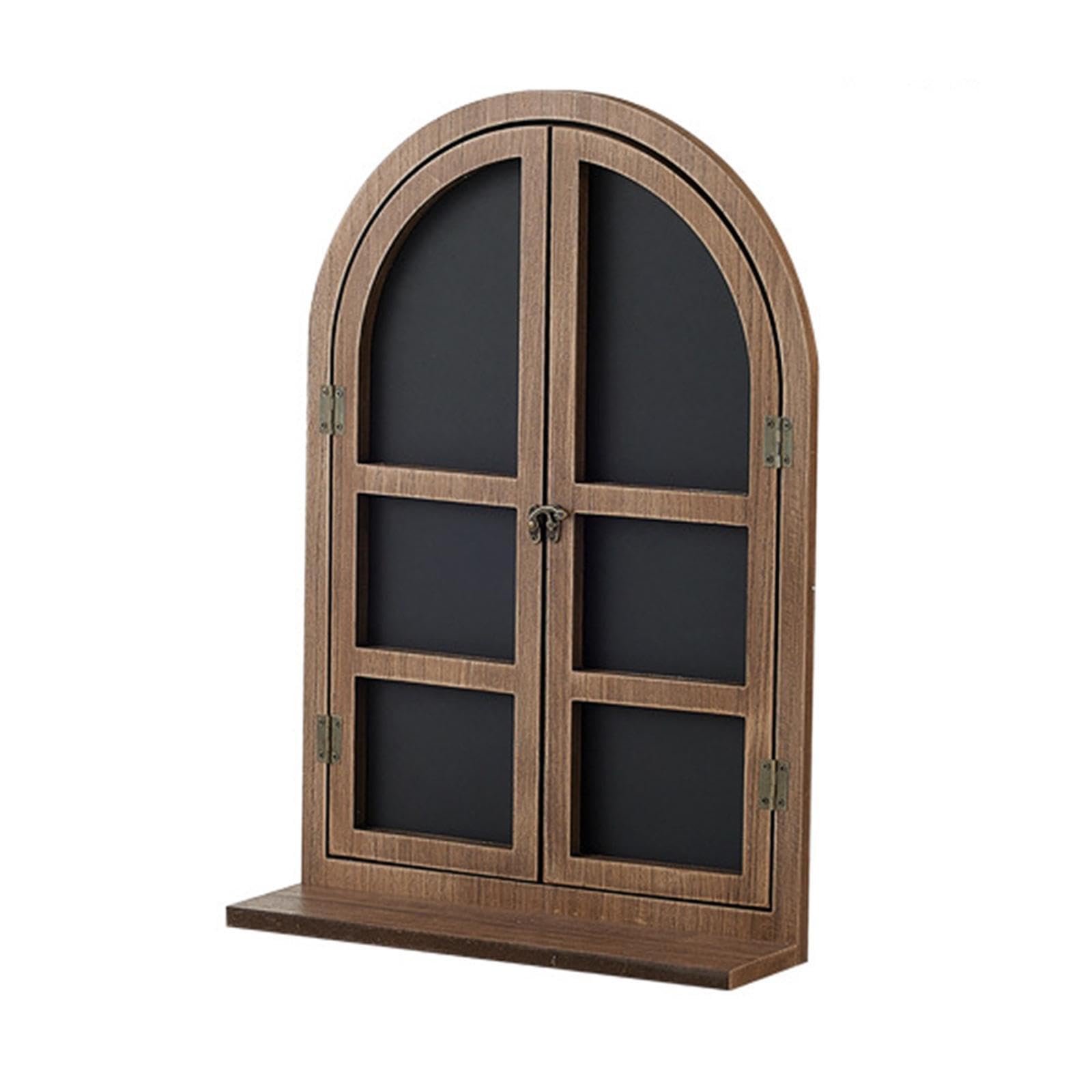 Bacheca vintage in legno da parete con messaggi che mostra messaggi in bar, cucine e bagni. Il modello di finestra Fakle vintage stile country americano è realizzato legno.