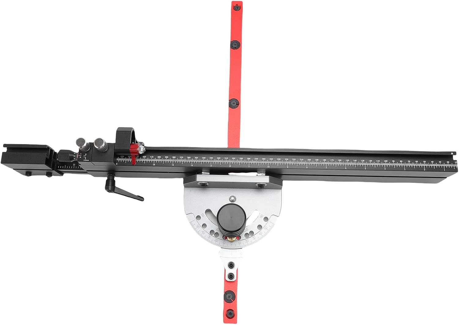 LiebeWH Miter for Table Saw with Micro Adjustable Flip Stop Extendable Fence and Preset Angle Lock for Accurate Woodworking Cuts