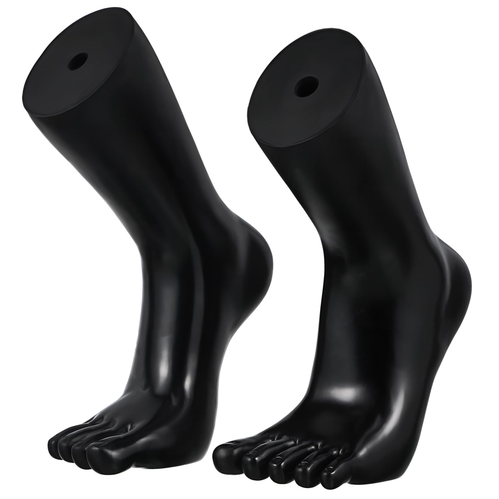 PRETYZOOM Fußmodell Schwarzer Vinyl Einzigartigem Design Socken aus Realistisches Farbe für Präsentation von Socken und Knöchelarmbändern im Einzelhandel und Ausstellungen