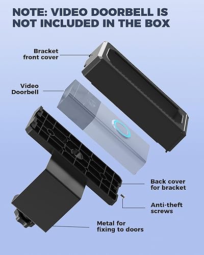 Miniatura 6 de Soporte para timbre de video antirrobo sin taladro, timbre compatible con Blink  Timbre de video (versión 2020), timbre de video 4, timbre de video