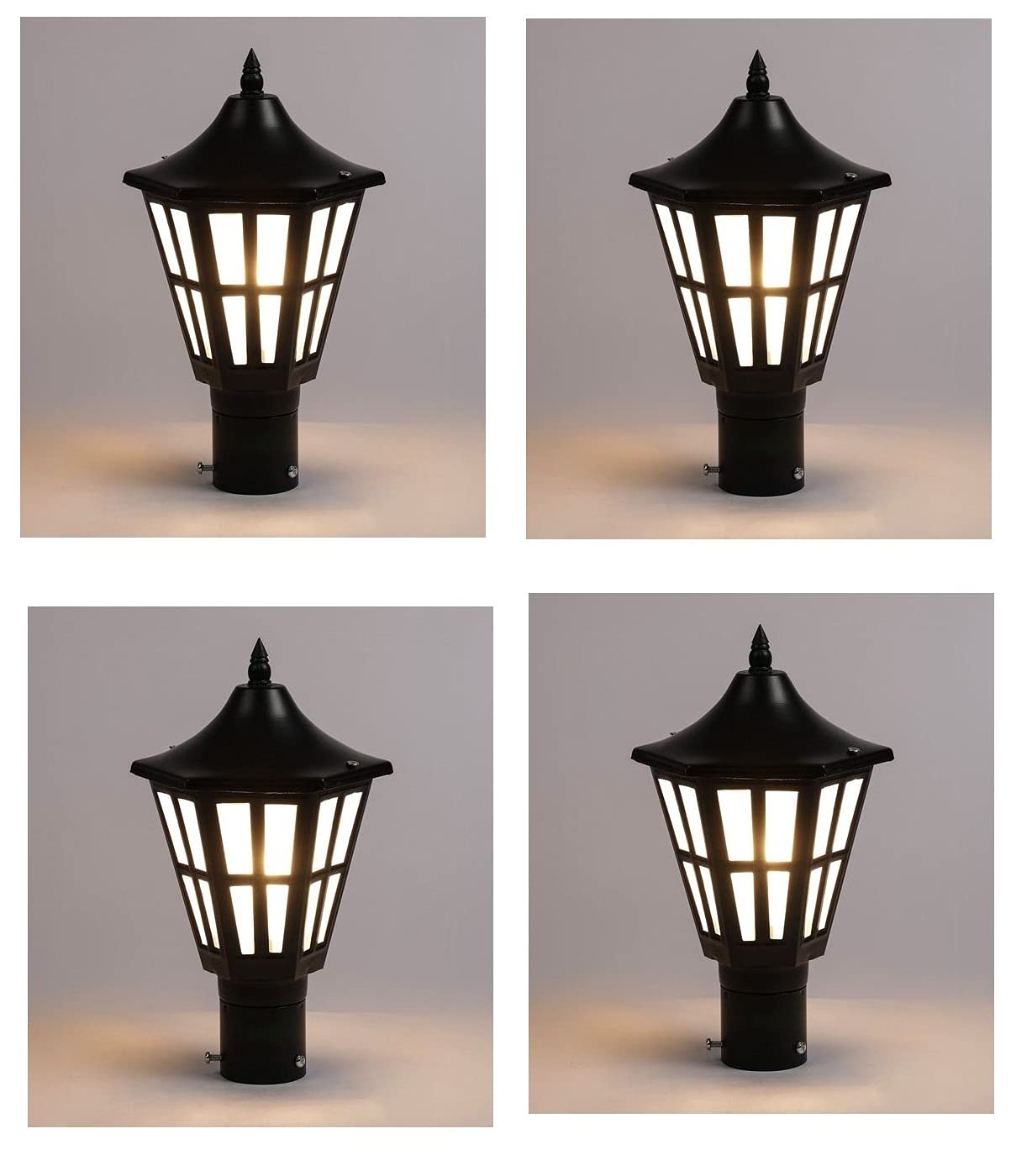 Areezo Gate Light for Home gate Waterproof Outdoor Light New Modern Design Single Gate Decorative Exterior Fixture/Pillars Poles Garden Lamp (Pack of 4)-image-7