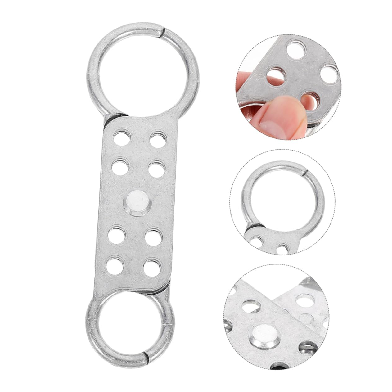 GLEAVI 4piezas Hasp De Seguridad De Aluminio Doble Cabeza Para Bloqueo De Equipos Industriales