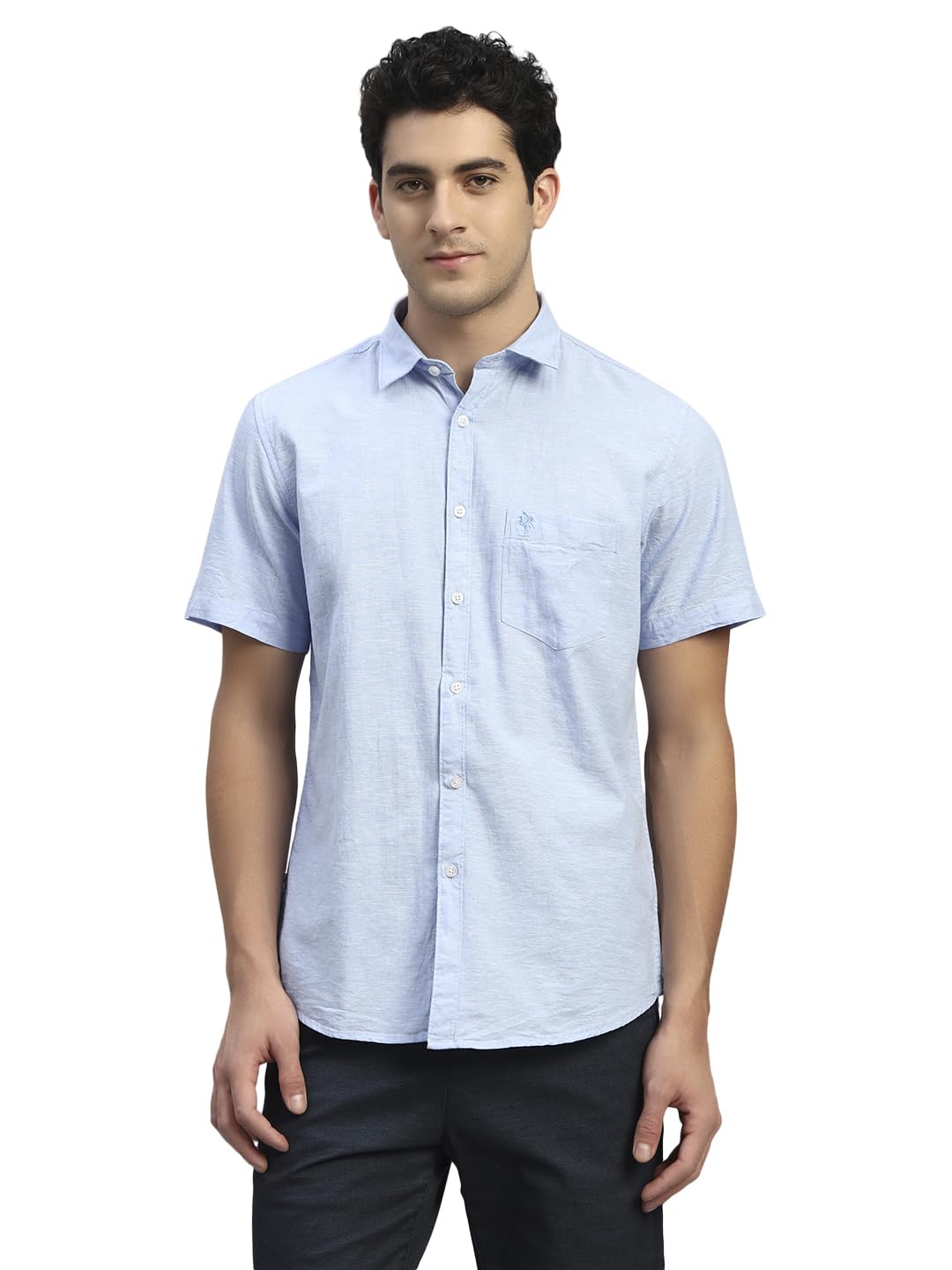 Men's Solid Half Sleeves Spread Collar Casual Shirt (P_MSHC00439C)-image-42