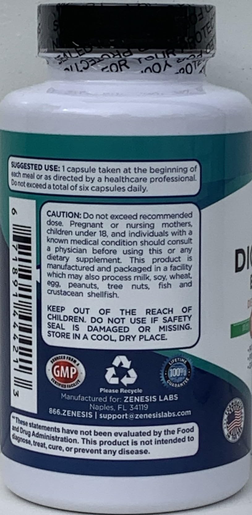 Digestive Enzymes - with Amylase, Bromelain, Protease, Lipase, & 14 Other Enzymes - 180 — Amazon image 3