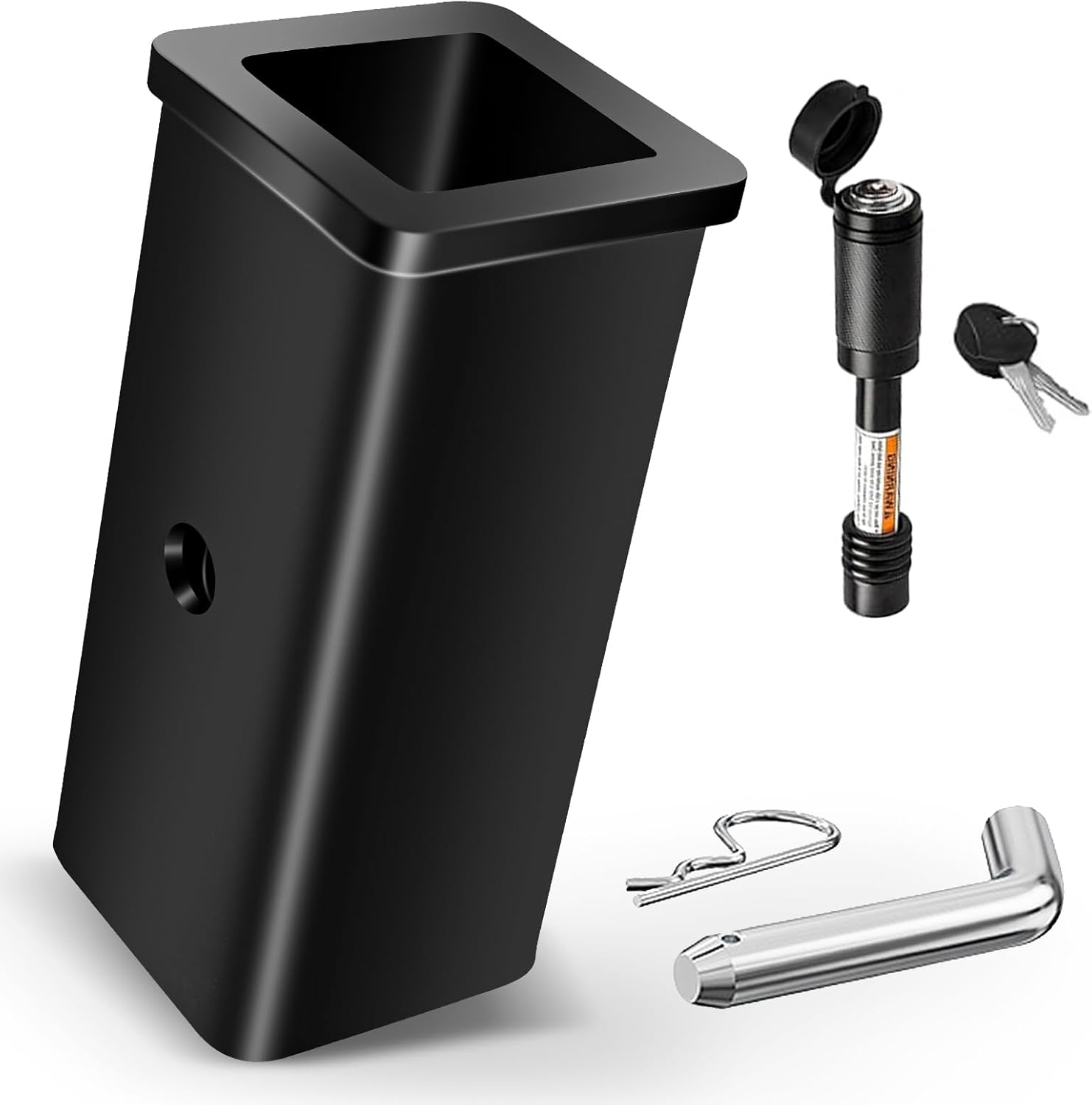 2-1/2" to 2" Inch Trailer Hitch Receiver Adapter Reducer for Chevy Silverado & GMC Sierra 2500 3500 HD (with Lock Pin & Towing Pin), 2.5" to 2" Sleeve Convertor for Truck Rack Cargo Carrier