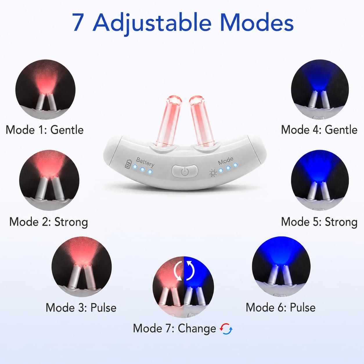 Terapia de luz azul con luz roja para nariz, dispositivo nasal LED para nariz seca y comodidad sinusal, terapia de luz recargable por USB con estuche de carga