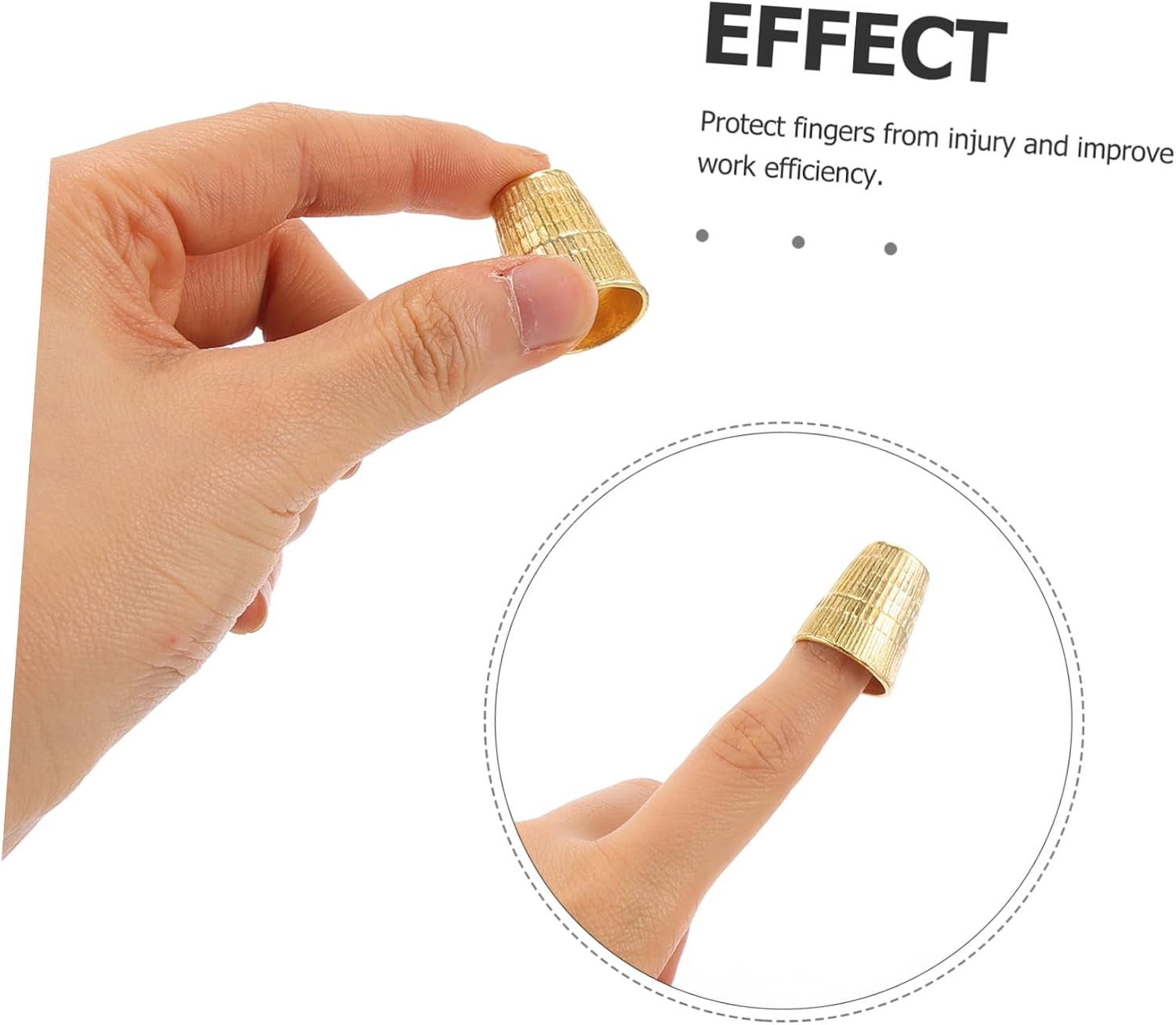 Gogogmee 8pcs Thimble Finger Cot Metal Thimbles Thumb Cover for Sewing DIY Canvas Work
