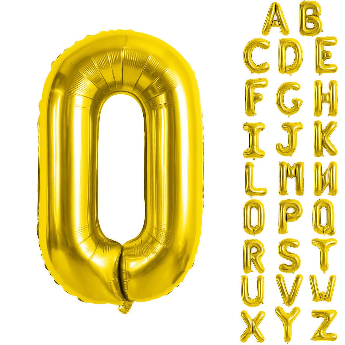 Gold Letter O Balloons 40 Inch - Big Size Jumbo Mylar Foil Helium Balloons for Birthday Party Wedding Anniversary Baby Shower Decorations/Golden O