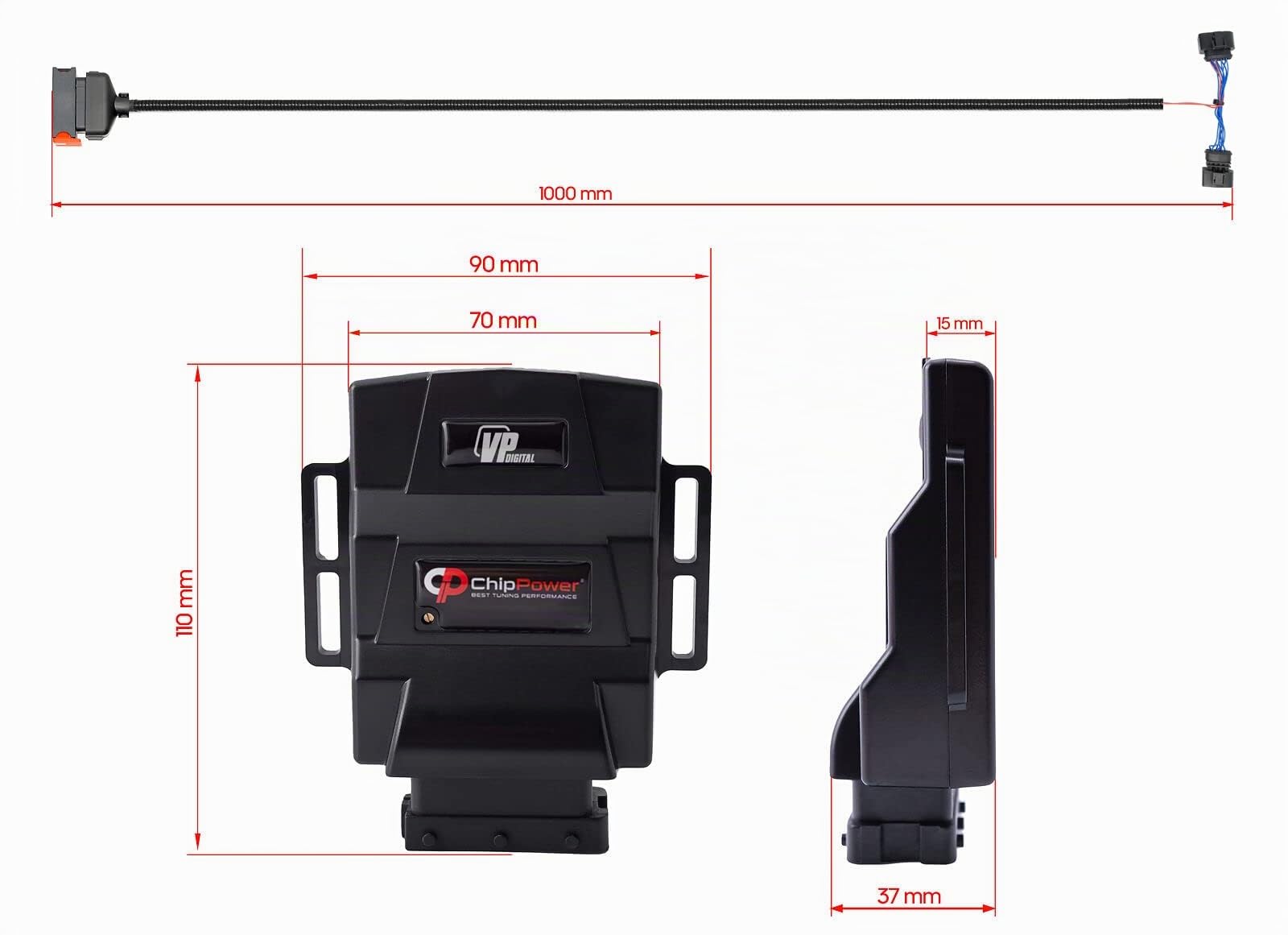 ChipPower Boitier Additionnel VPd pour la voiture Volkswagen Golf Mk3 III Mk4 IV 1.9 SDI 1991-2006 Chip Tuning Box Diesel plus de puissance Tuningbox