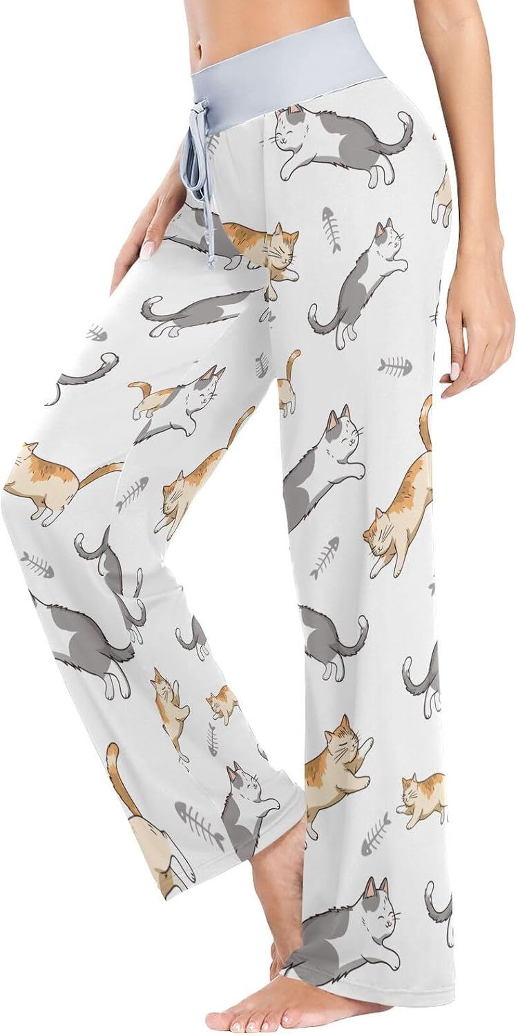 Didi & Hosa Pajama Bottoms for Women Soft Comfy Long Pajamas Pants Sleepwear with Drawstring XS-L，X-Small