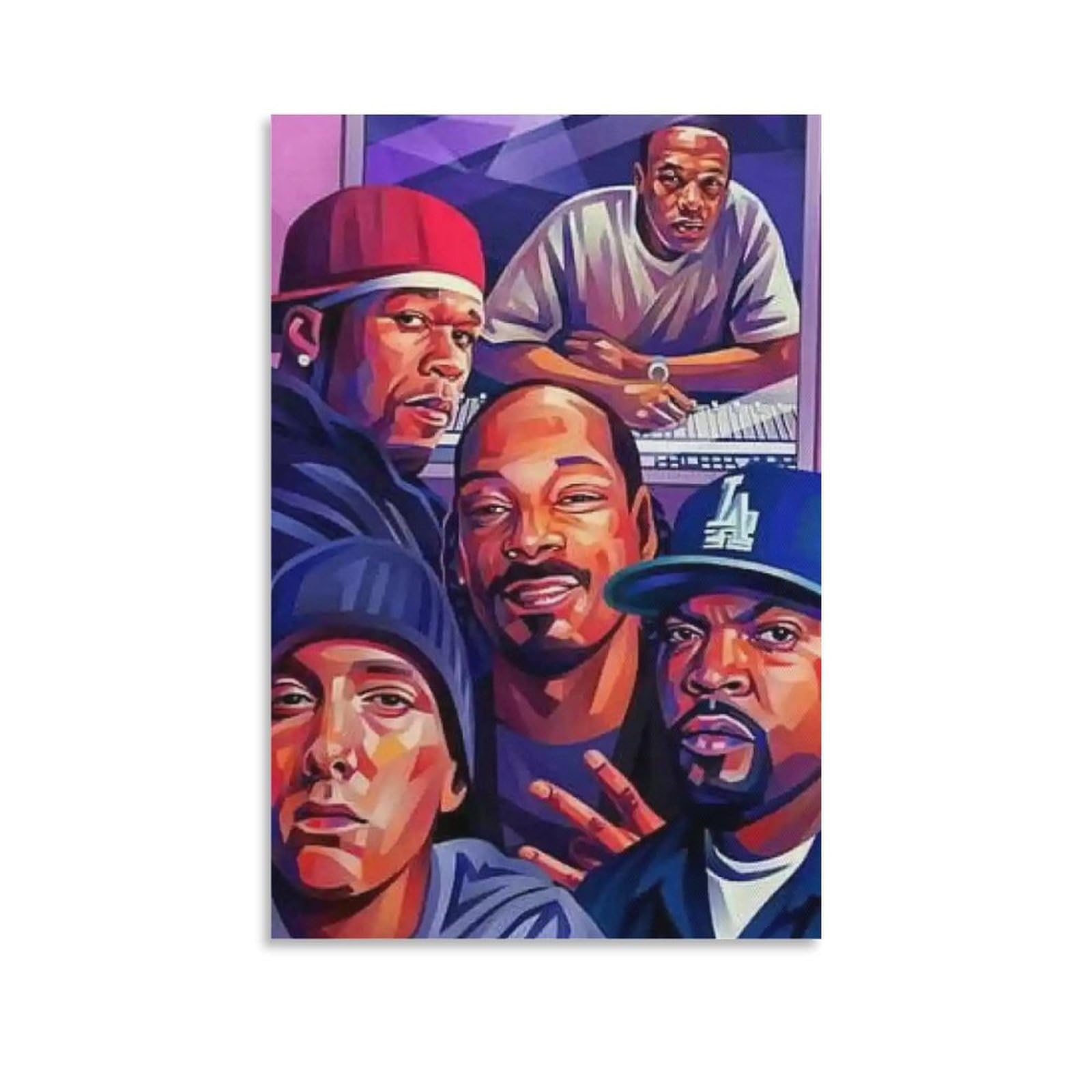 Poster artistico da parete con stampa artistica da parete con cantante rap hip hop all star (18), opera d'arte estetica per la stanza, 60 x 90 cm