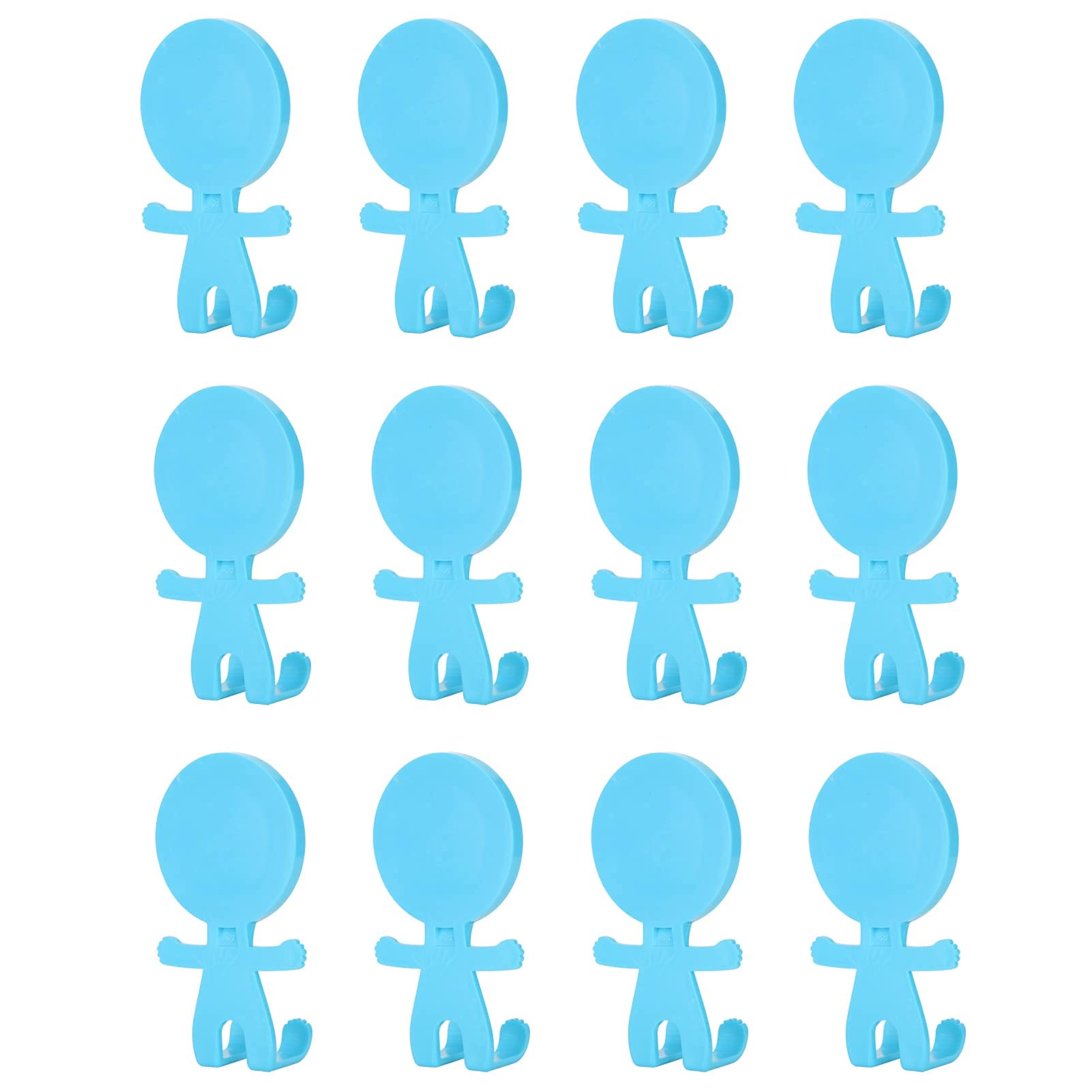 Set di 50 ganci porta spazzolino da denti da 58 mm, kit di forniture per la creazione di badge, set di custodie vuote fai da te con design a forma umana, per bagno, cucina, organizzazione e progetti