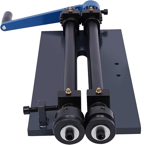 Miniatura 9 de LUOSHALIYA Máquina de rodillo de cuentas de chapa de 12 pulgadas, banco de engranajes, máquina de doblado manual de 6 troqueles, rodillo de cuentas