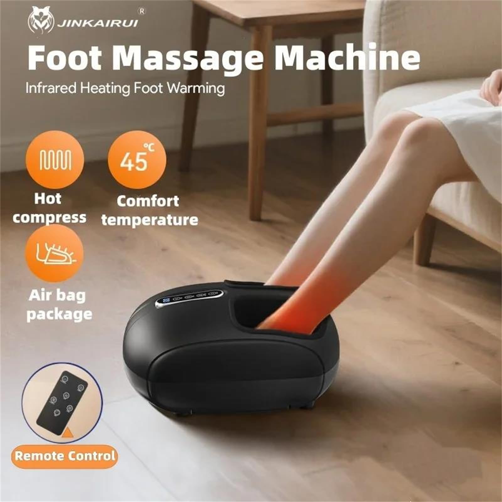 Máquina de Masaje automático de pies con Rodillos Totalmente envueltos, masajeador de pies Relajante con airbag y Amasado de la Planta del pie.