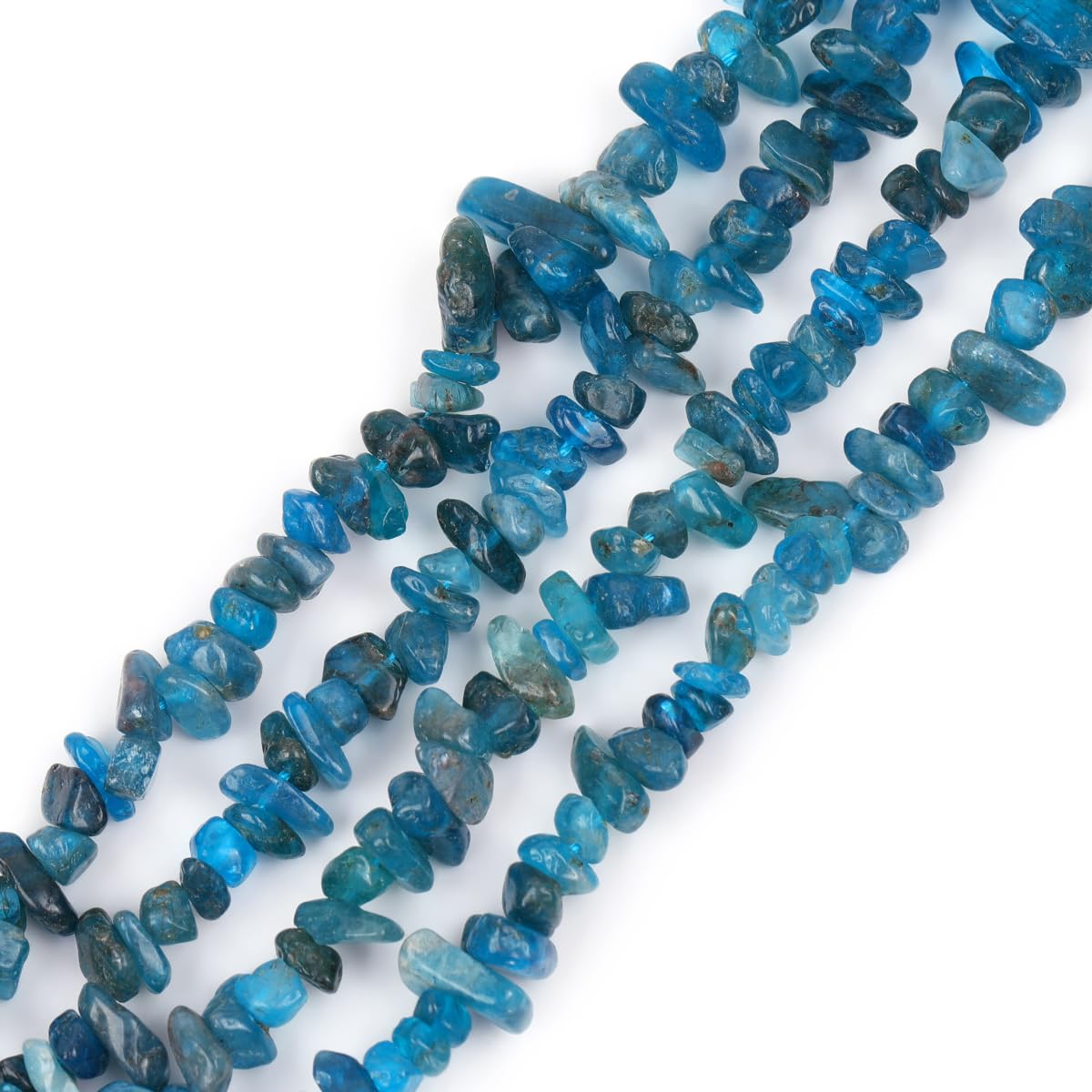GEM-Inside 100pcs 6x8mm Freeform Gemstone Blue Opal Chips Beads Bracelet Beads for Jewellery Making Strand 15''