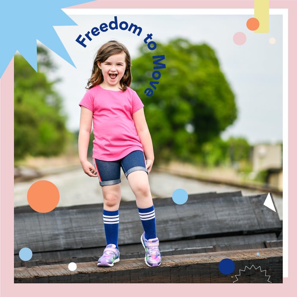 TSUKIHOSHI Rainbow Kids Shoes - Strap-Closure Machine-Washable Kids Sneakers with Wide Toe Box and Slip-Resistant, Non-Marking Outsoles, Ages 4-12