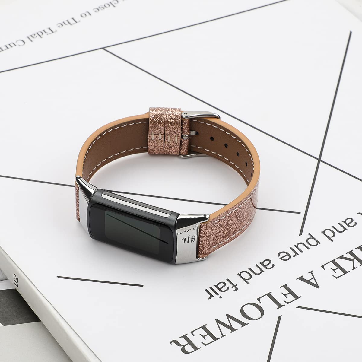 Bracelet De Rechange En Cuir Véritable Compatible Avec Fitbit