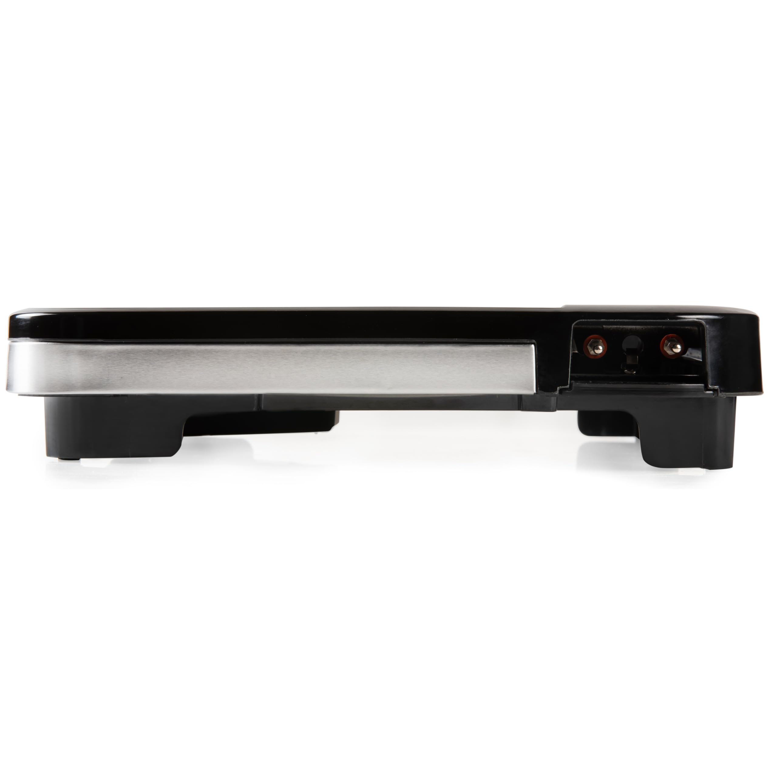 DOMO DO9263G Electric Grill Plate XXL - Plancha-Grill 55 cm - Herausnehmbares Auffangschälchen - 2200 W - Teppanyaki - Schwarz/Silber