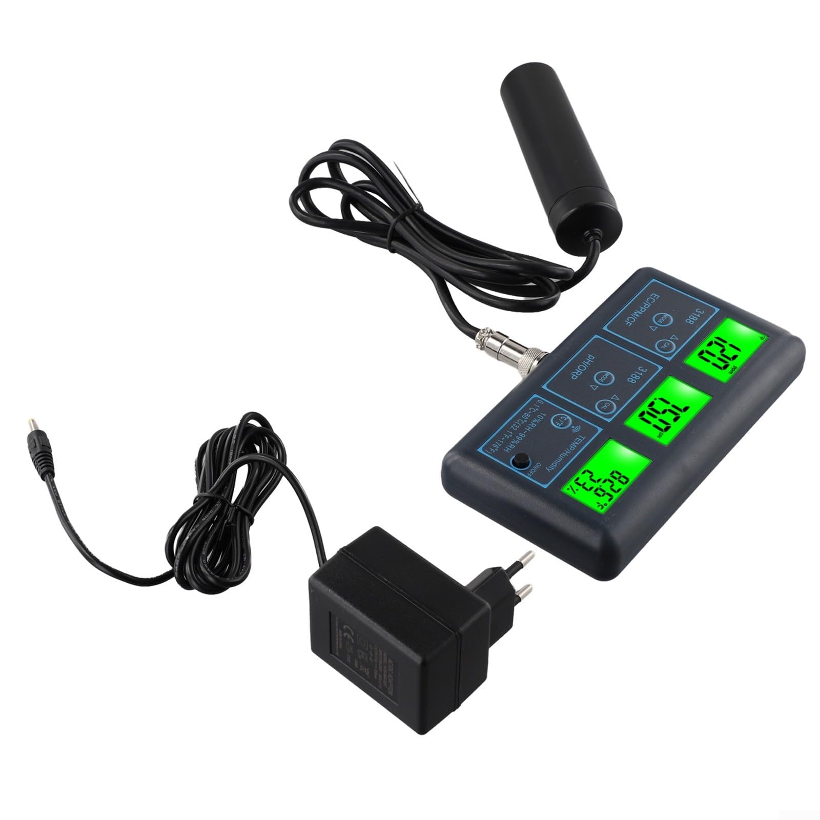 Smart 7 In 1 Wasseranalysator WLAN pH Meter ORP PPM Tester Mit Echtzeitüberwachung Temperatur Luftfeuchtigkeit APP Datenprotokoll Für Fischbecken Schwimmbad Haushalt Aquaristik Zubehör EU Steuerung