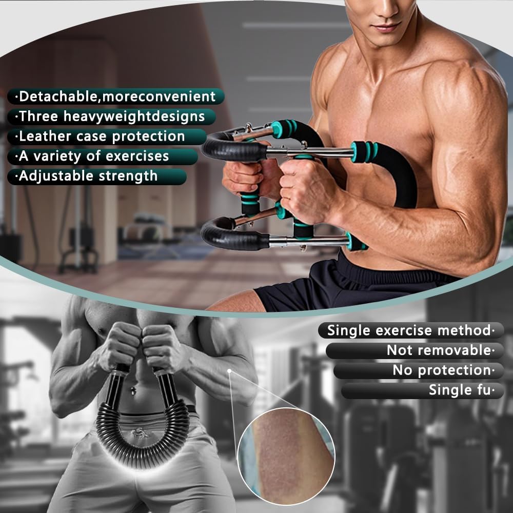 Kliffoo Twister Arm Trainer, Chest & Arm Workout Equipment for Men & Women, Portable Arm Chest Exerciser with Anti-Slip Grips for Home Gym, Forearm, Triceps & Upper Body Strength Training Machine 2