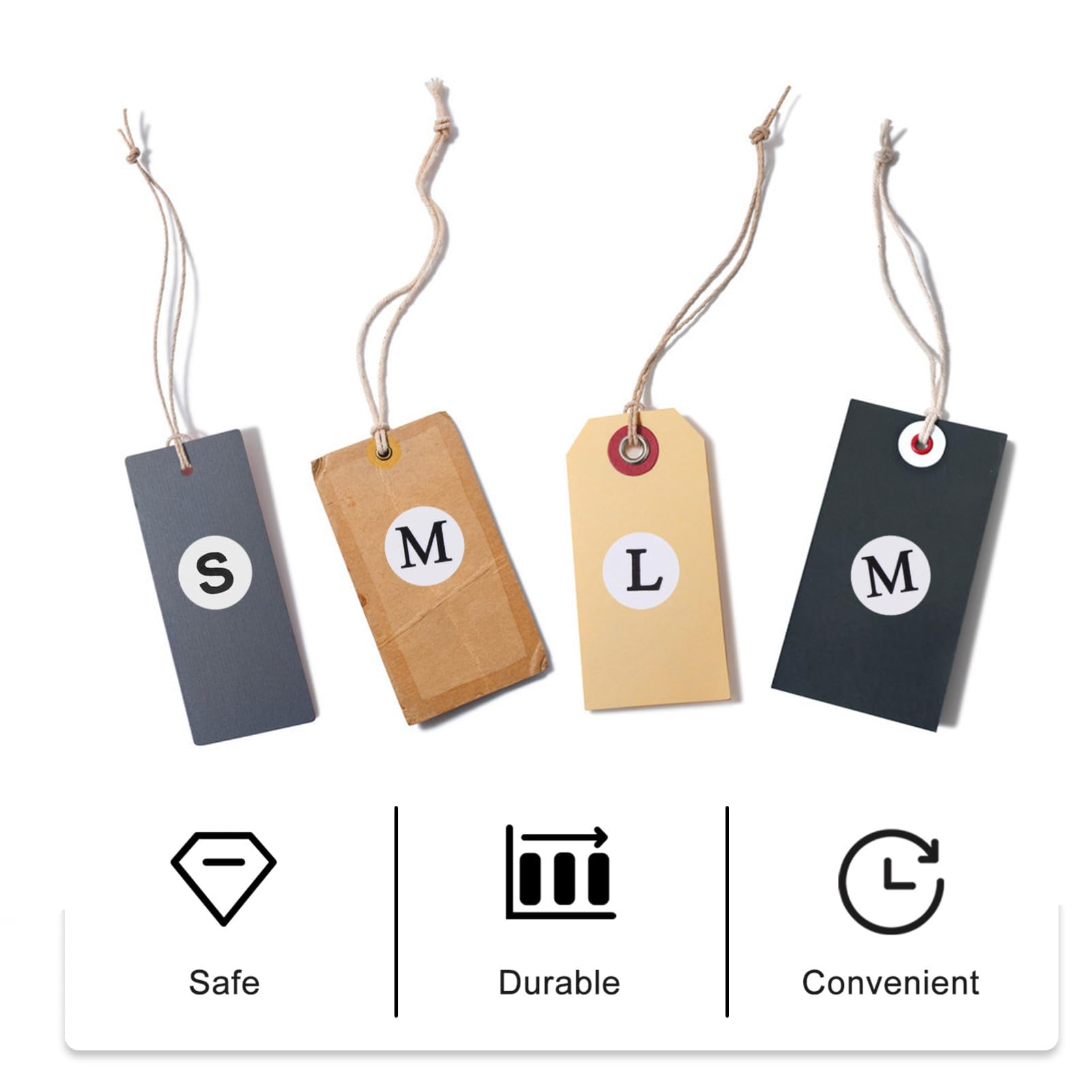 jojofuny 3 Ensembles Autocollants Étiquettes Stickers Vêtement Rond Lavable Cercle Vêtir Tissu Amovible Étiquettes Pour L'organisation Réutilisable Nombre Pvc Auto-adhésif 1500 Pièces * 3