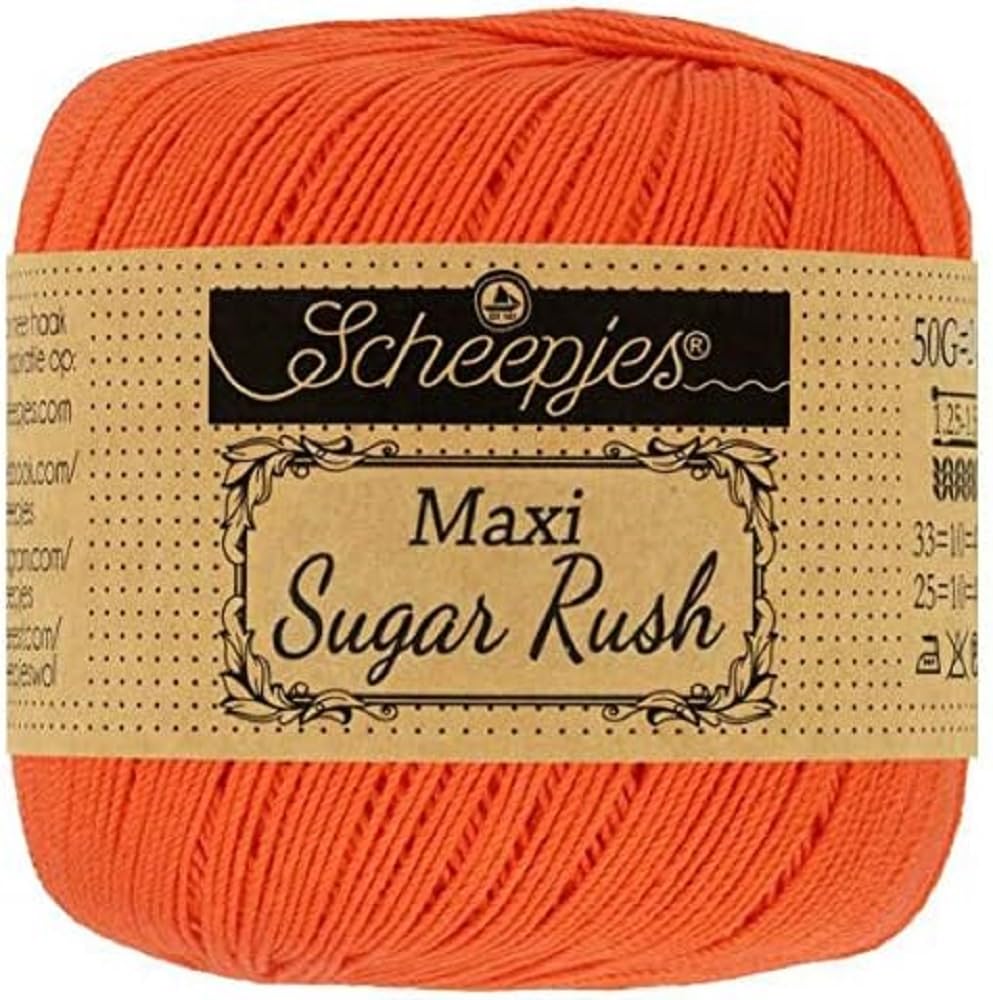 Scheepjes - Scheepjes Maxi Sugar Rush 189 Royal Orange Yarn - 1x50g