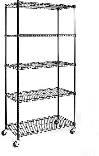 Miniatura 8 de Estante de almacenamiento ajustable de 2 niveles, estante de almacenamiento de metal, estantería de alambre, estantes de almacenamiento de metal