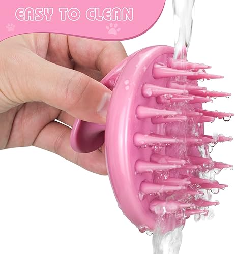 Miniatura 5 de Pines de silicona suave CELEMOON. Almohadillas para orejas de silicona ultrasuaves Lavables para masajes de gatos y cepillo para baño. Seguro y sin