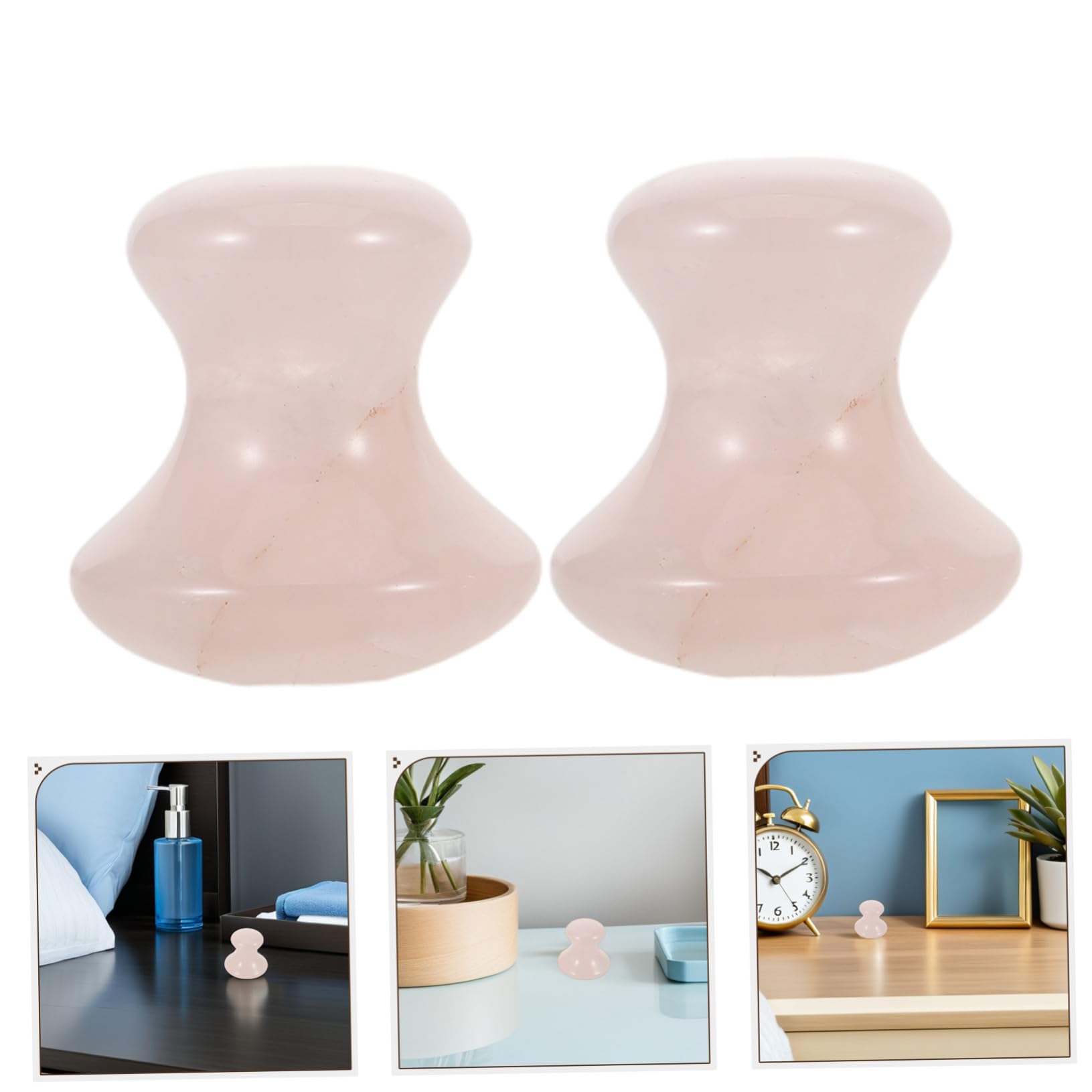 ibasenice 3 Piezas Tablero de Jade Gua Sha de Unidades Masajeador Facial de Forma de Hongo Herramienta de Masaje Facial Gua Sha Casa