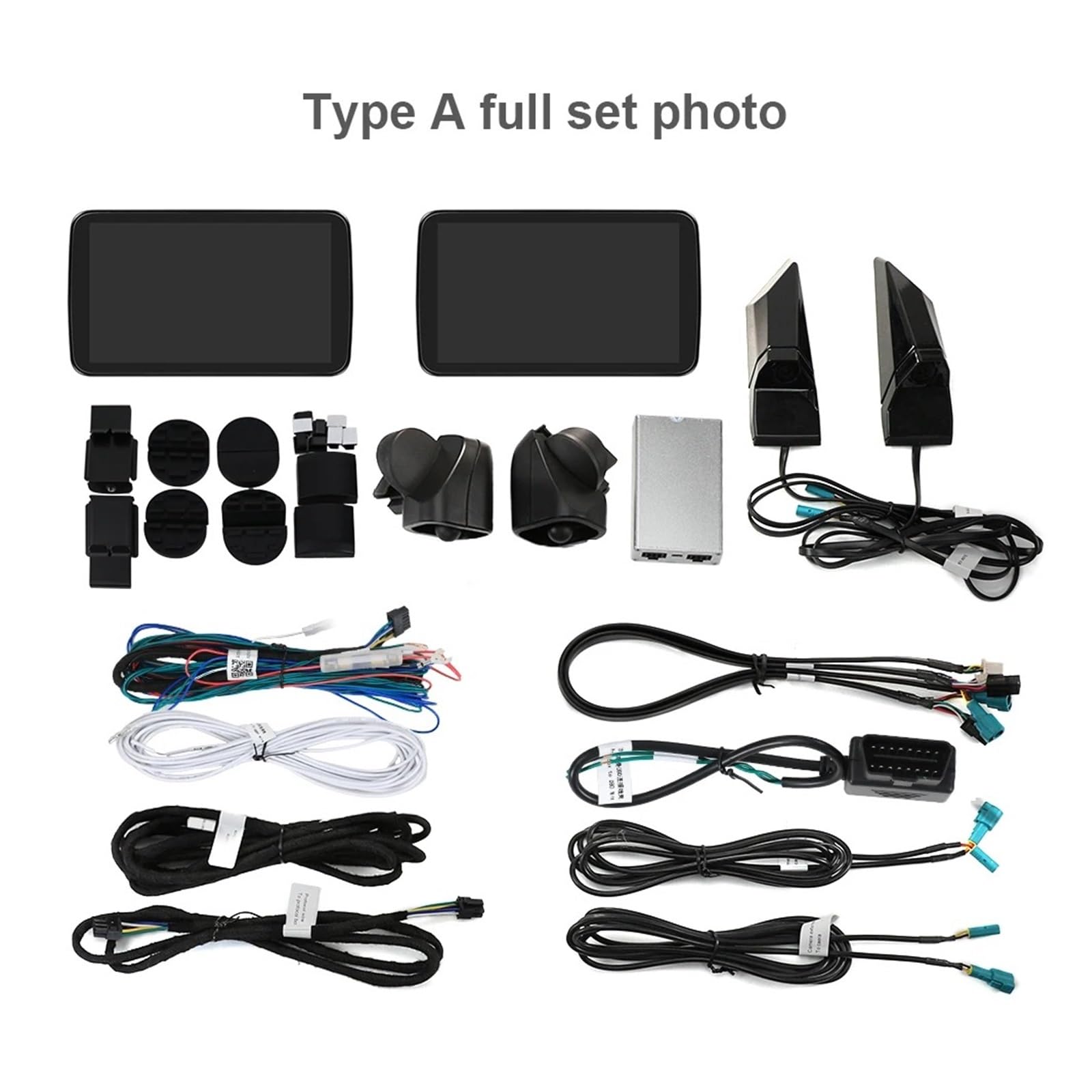 Kit Caméra Recul Moniteur Rétroviseur Latéral Numérique, Caméra Recul Latérale, Système Pro avec Caméra 1080P 60FPS DVR AI BSD, Alarme, Écran Tactile IPS 5.5 Pouces