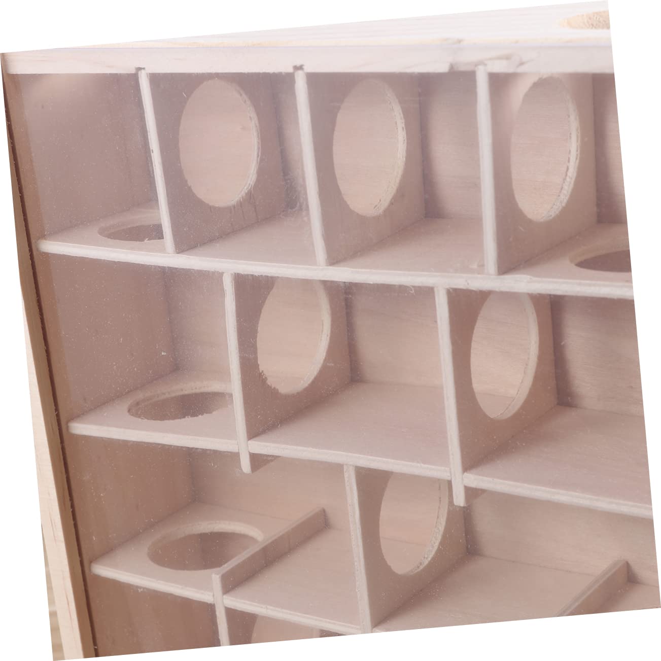 INOOMP Holzlabyrinth für Hamster, Mäuse und Ratten mit Glasabdeckung