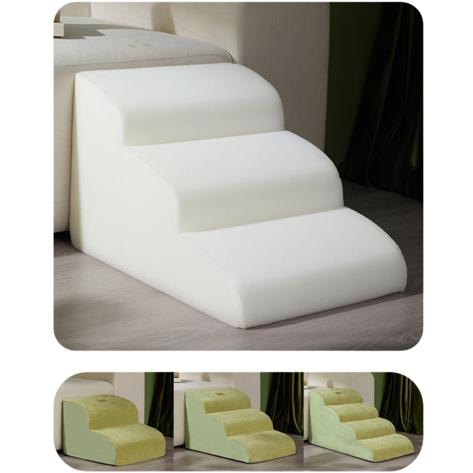 Rampa Per Cani JISADER 2 Gradini | Scala Morbida Per Divano E Letto | Copertura Lavabile | Ideale Per Cuccioli E Cani Anziani - Foto 8