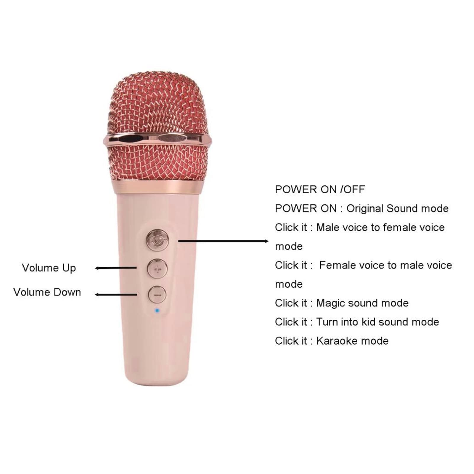 Sxhlseller Kinder Karaoke Maschine, Tragbarer Bluetooth Lautsprecher mit Mikrofon, für Kinder und Erwachsene