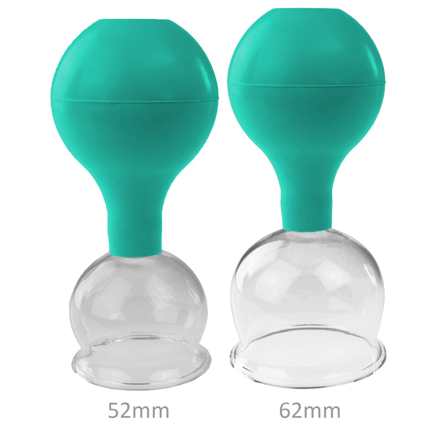 Pulox Set de ventouses en verre de diverses tailles et couleurs