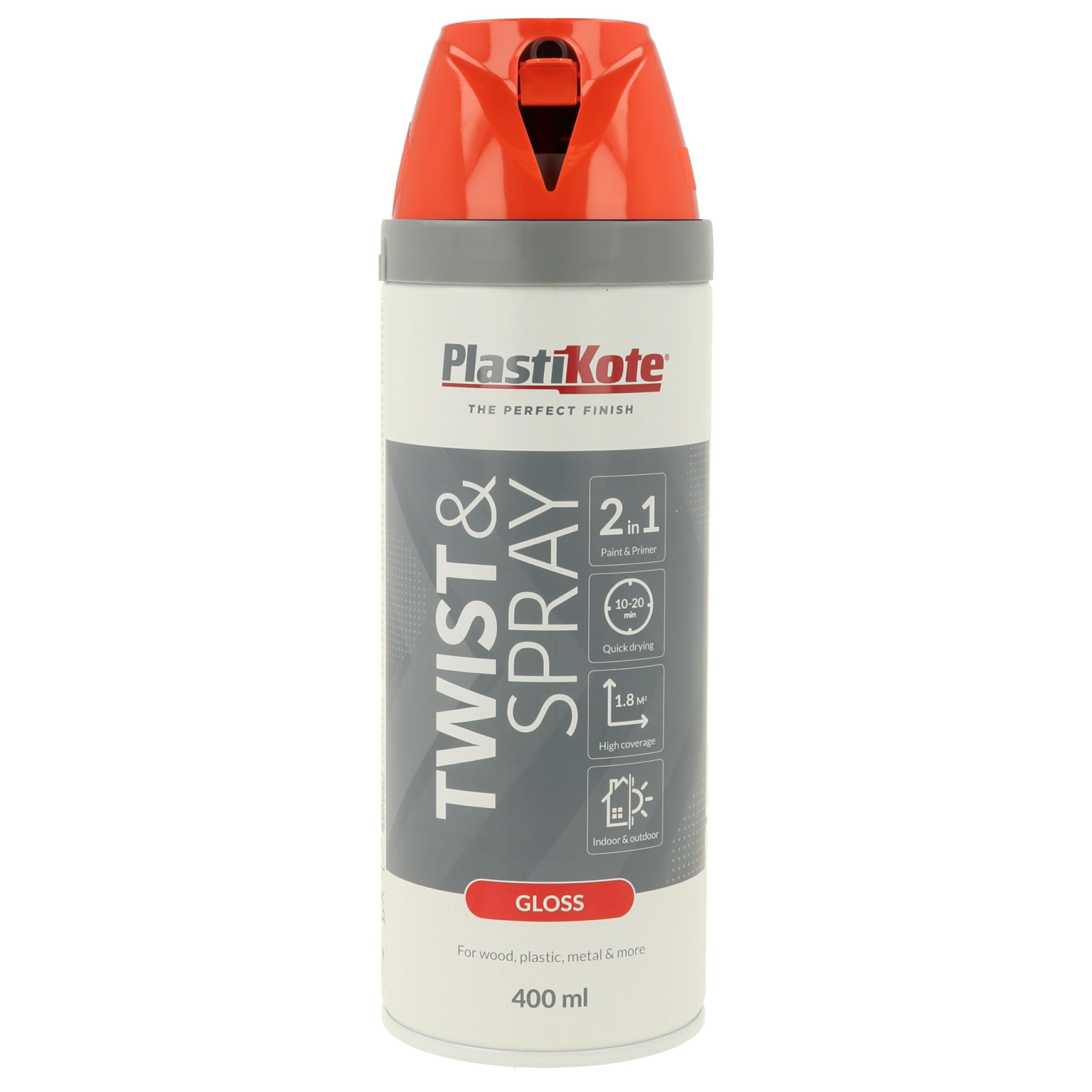 Plastikote Orange Gloss Spray Paint 400ml