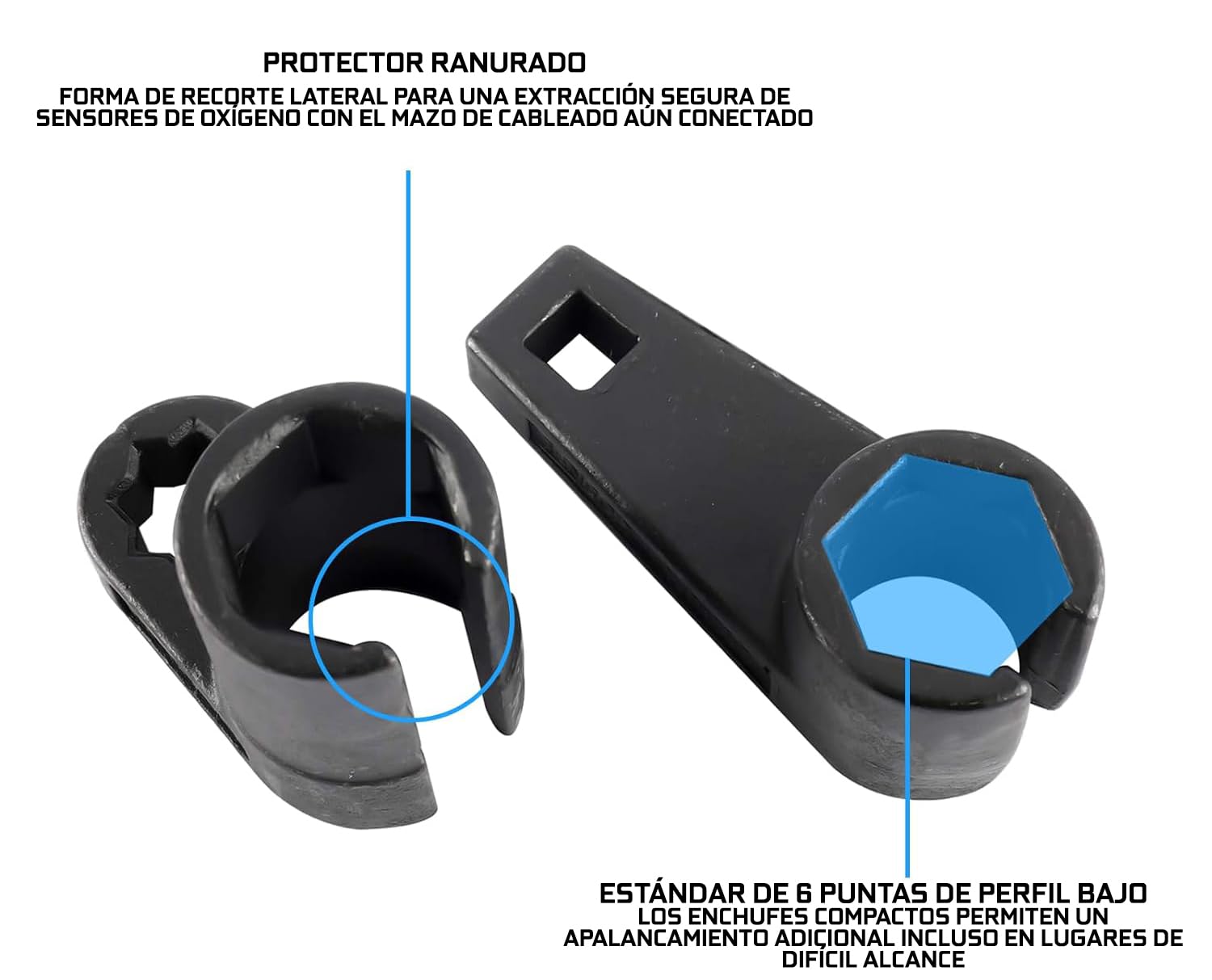 Juego de vasos para inyectores diesel y sensores lambda, 14 piezas