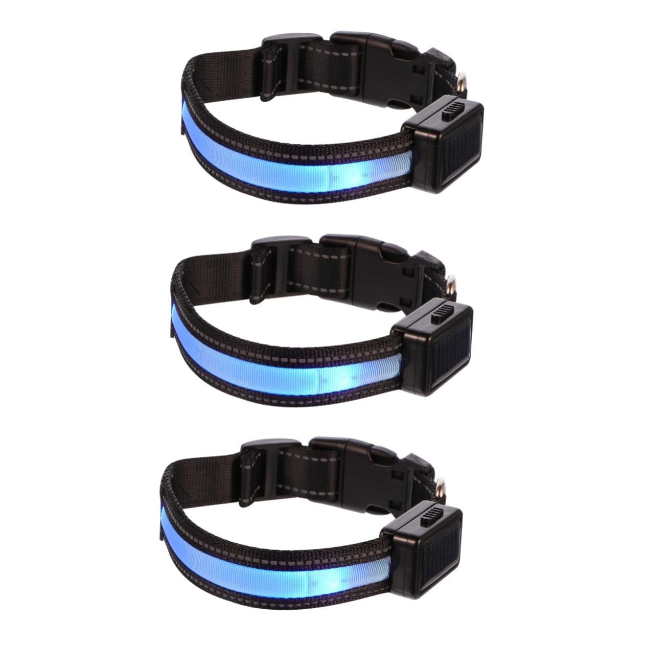 Kisangel 3ensembles Collier LED pour Chien USB Rechargeable Collier Lumineux avec Boucle De Libération pour Promenades Nocturnes Compatible avec Petits Et Chiens
