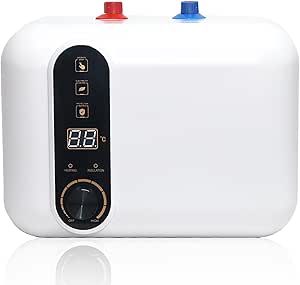 Goyappin 2.6 Gallon Hot Water Heater Electric LED Display Under Sink Water Heater Plug in 120V Tank on Demand,1500W Under Counter Cupboard