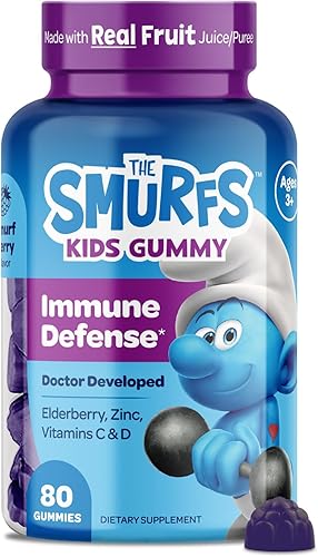 Vista 35 de The Smurfs - Gomitas nootrópicas para niños con vitamina B12 y L-teanina, gomitas de enfoque láser para suplementos de concentración y memoria