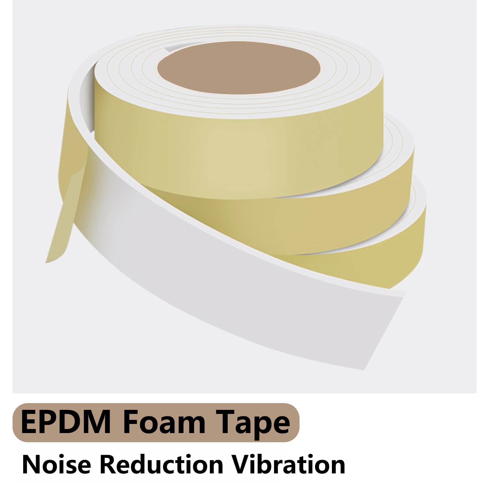 Cinta de espuma autoadhesiva para burletes, Cinta de espuma EPDM Tira sellado autoadhesiva 10 mm x (10-50)(10mmx20mm)