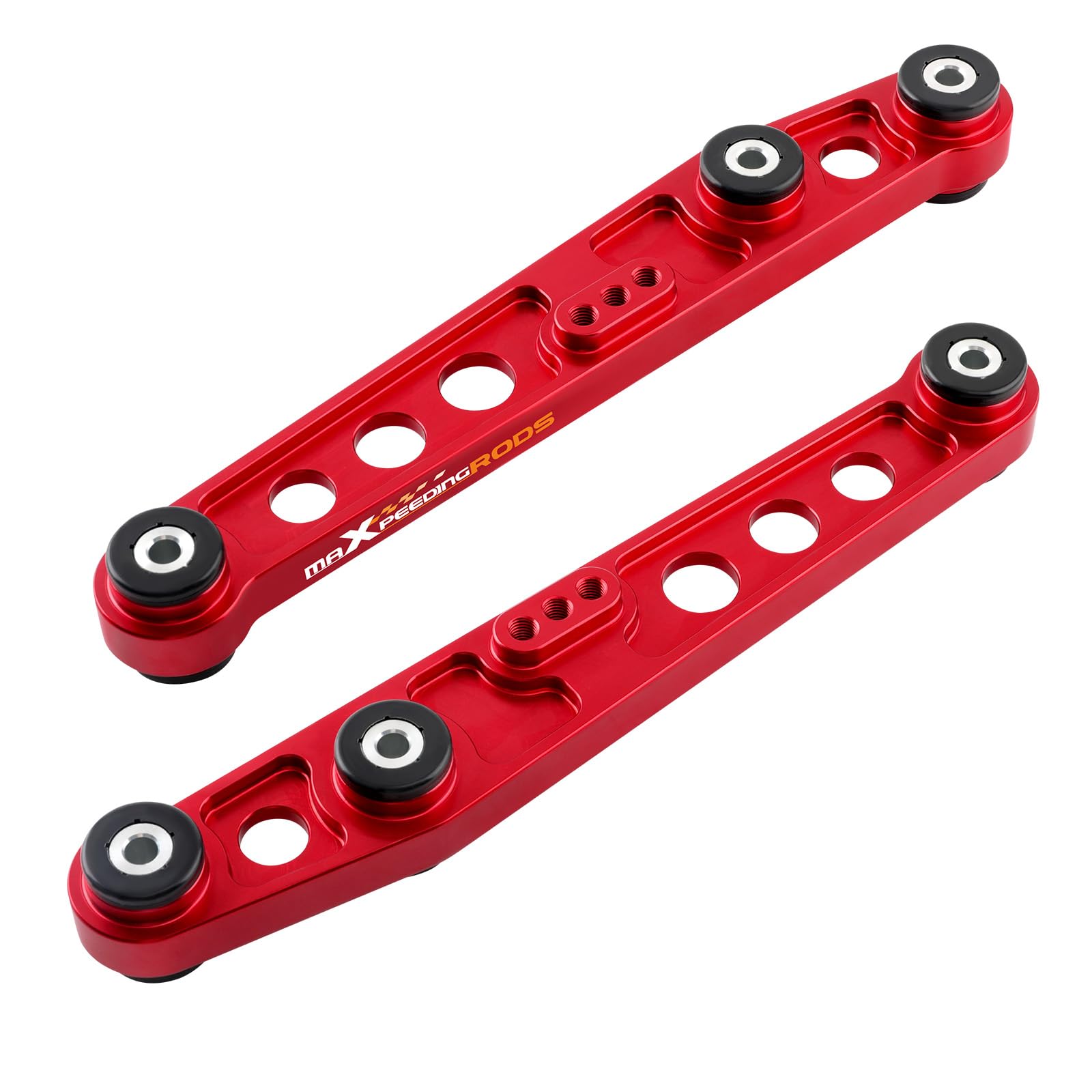 maXpeedingrods 2Pcs Rear Aluminum Lower Control Arms w/Poly Bushings for Honda Civic 1988-1995, Acura Integra 1990-2001 CRX Del Sol Rear Suspension Kit