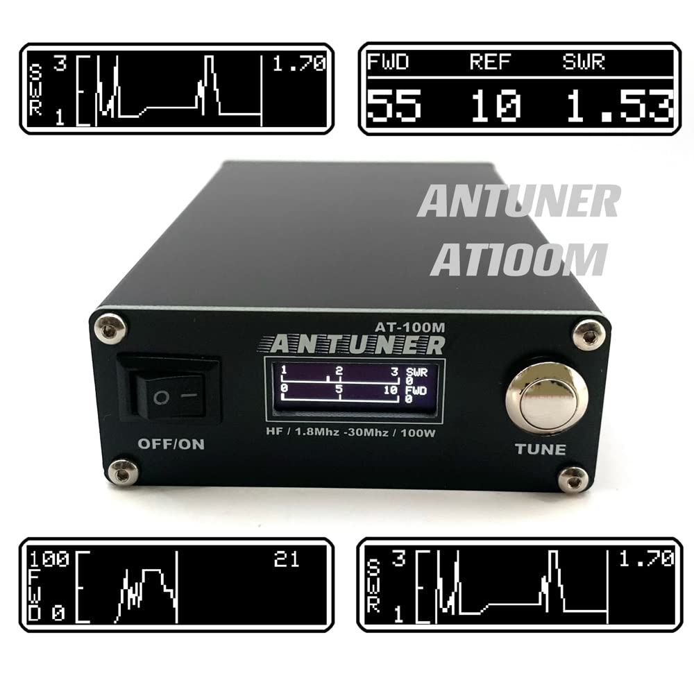 Omnipotent 1,8-30 100 W Tuner d'antenne avec capteur de puissance intégré pour radio RF USDX G1M FT-818 817 IC-705