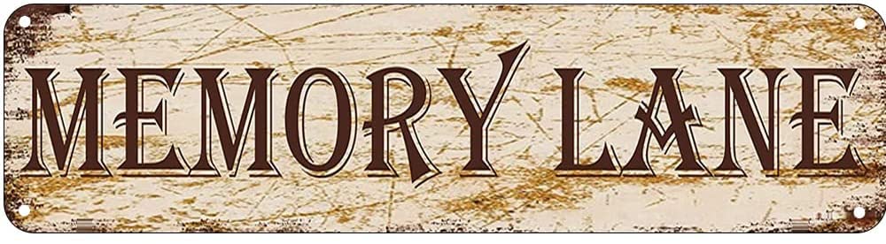 Memory Lane Retro Tin Signs Aluminum Metal Sign for Kitchen Home Garden Wall Bar Cafe Decor 4x16 Inch