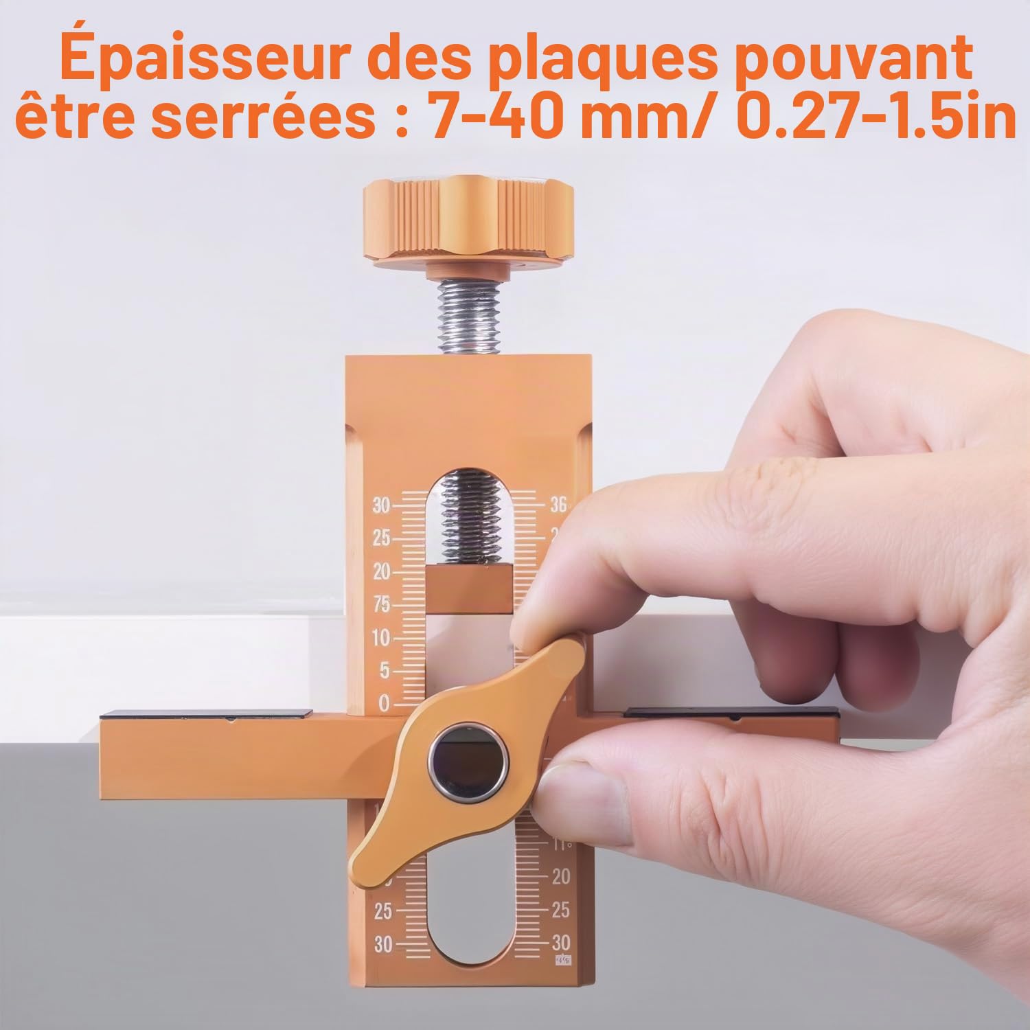 Jig d’installation pour porte de placard – Positionneur réglable 2 en 1 | Kit universel en alliage d’aluminium pour portes de placard avec 3 forets