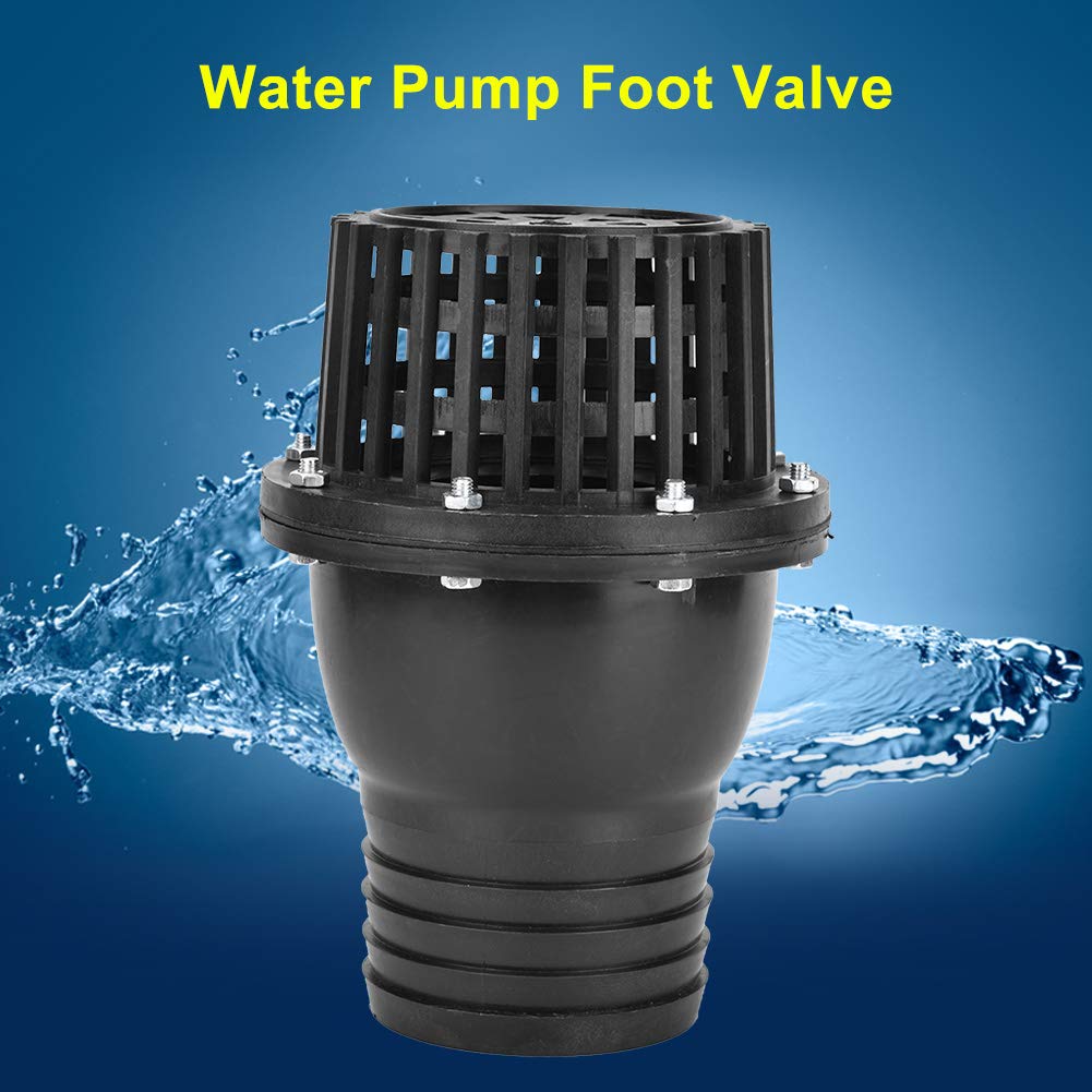 Alvinlite PVC Check Valve|Water Pump Foot Valve Low Pressure Flat Check Valve for Fluid Machine Black|4 inches Water Pump