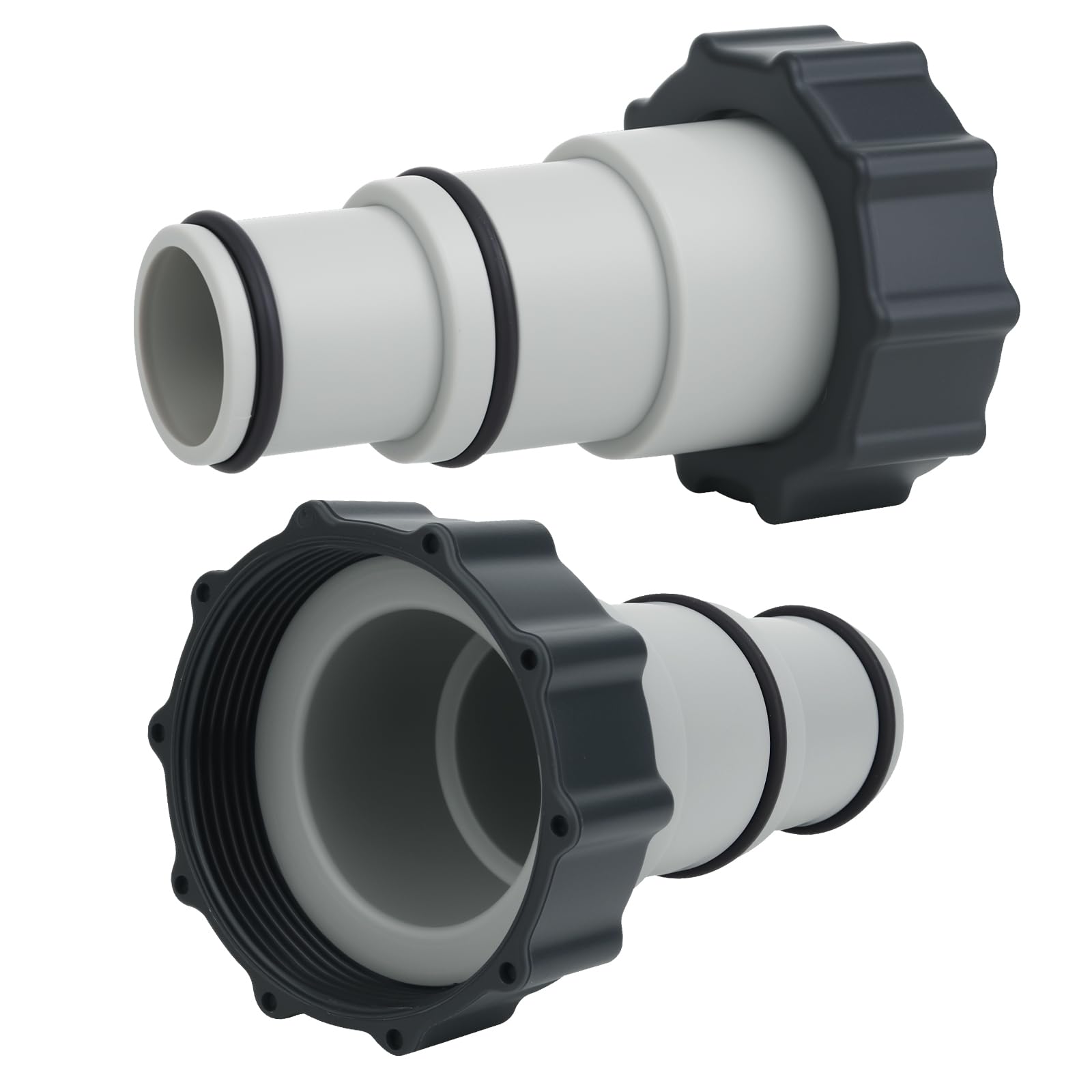 Photo 1 of 2 Pack Pool Hose Adapter - 1.25" To 1.5" Type A Hose Connector, Pool Vacuum Hose Adapter for Threaded Connection Pumps, Above Ground Pool Pump, Filter Pump & Saltwater System