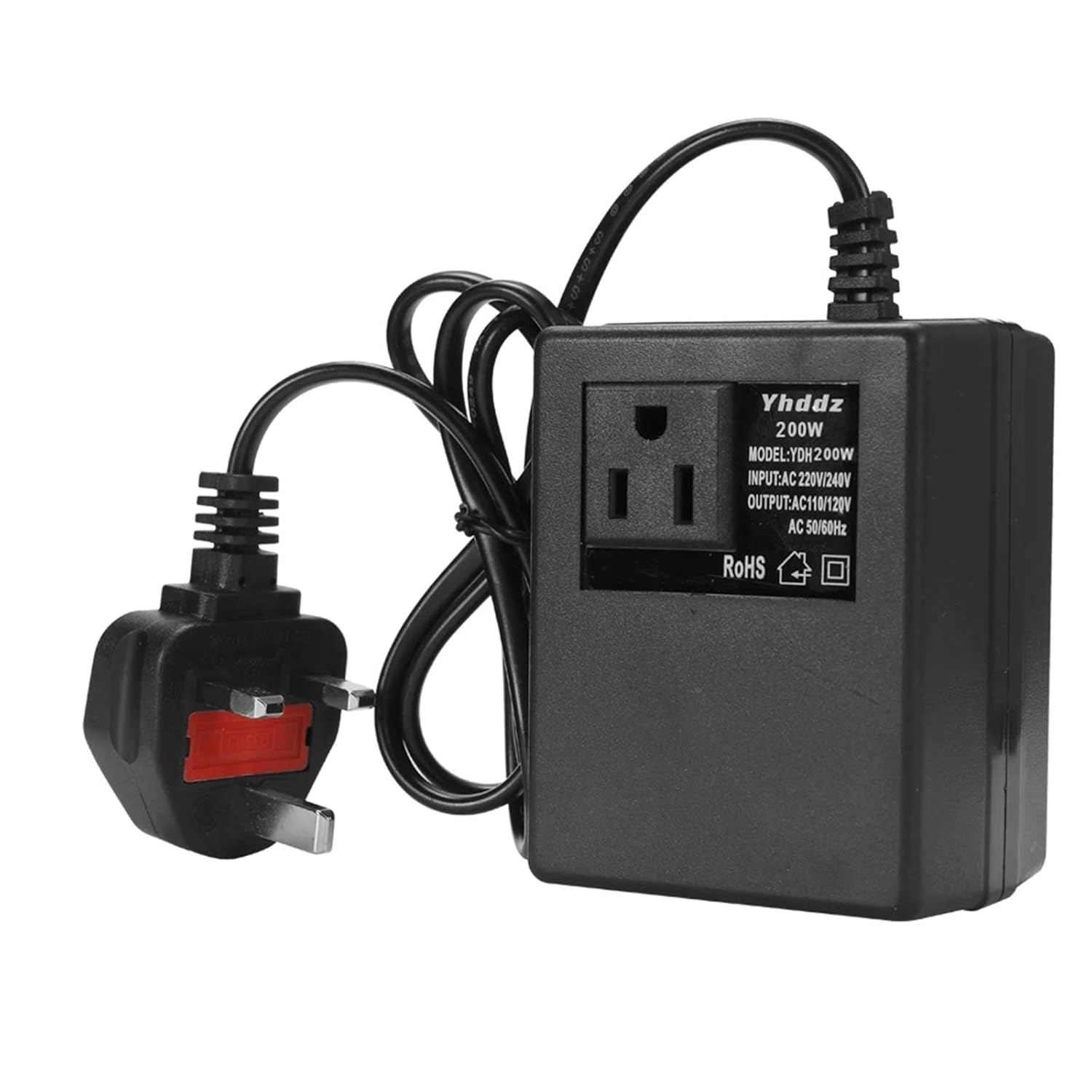 200W Voltage Converter, 110V to 220V Intelligent Efficient Adapter Power Transformer for