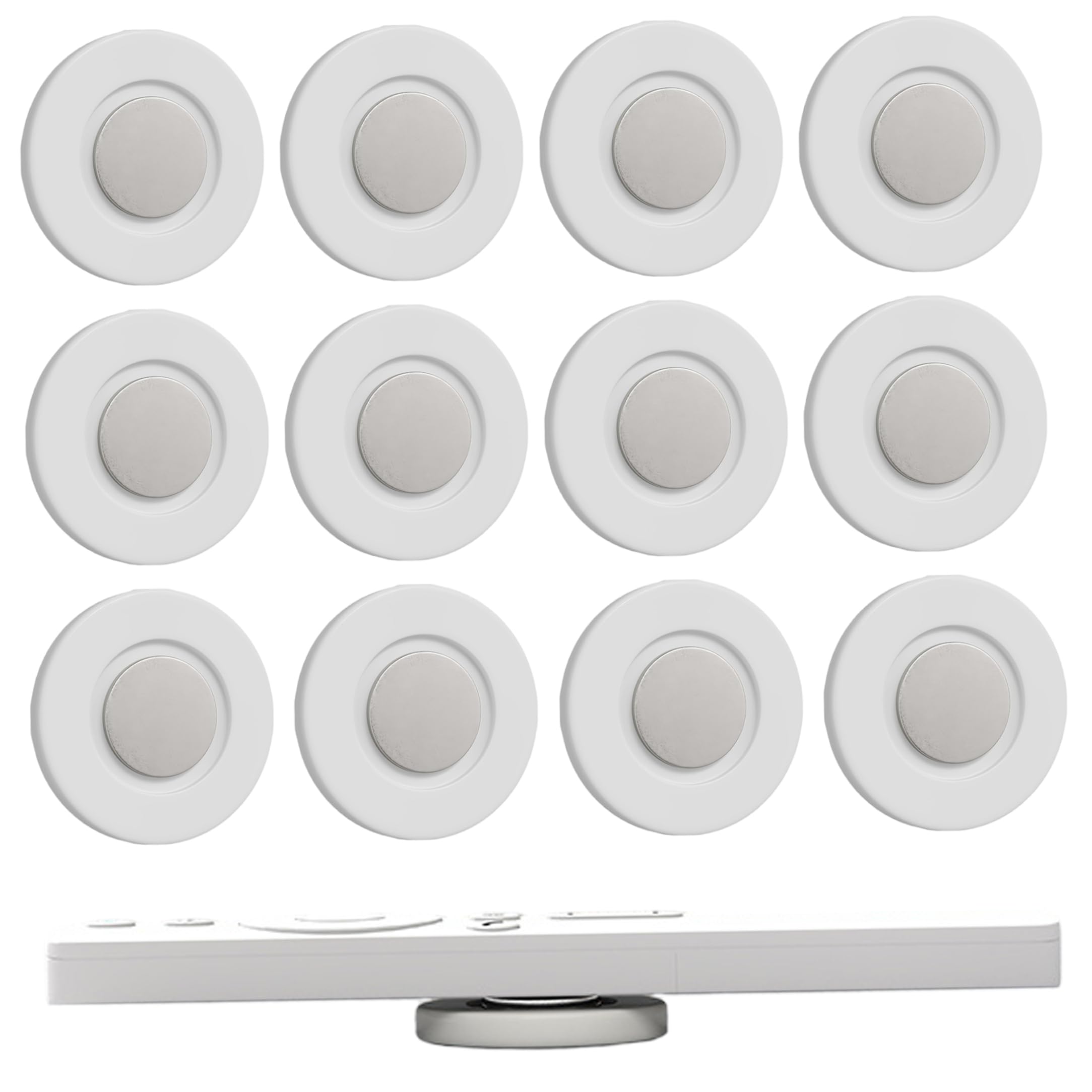 Support de télécommande magnétique adhésif blanc pour un rangement mural efficace