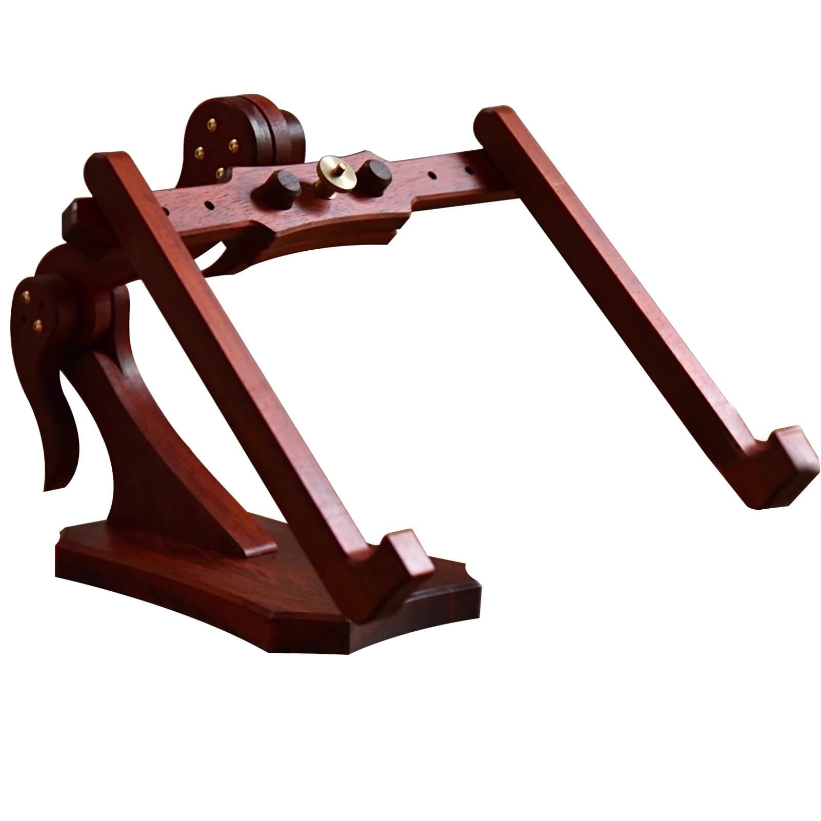 Este Soporte de Bordado Ajustable con Marco de Madera Maciza es un Soporte de Suelo para Aros de Bordado, Manualidades y Costura, Duradero y Elegante.