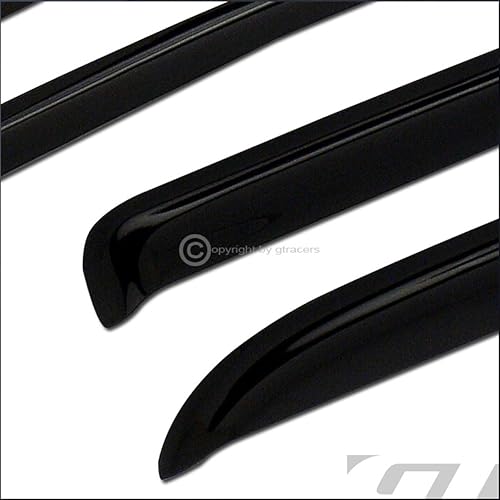 Miniatura 7 de R&L Racing Deflectores de protección contra el sol y la lluvia, para ventana compatible con Dodge Ram Quad Cab 2002-2009